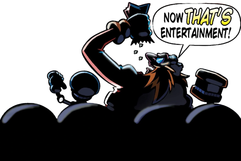 Eggman watching the screen